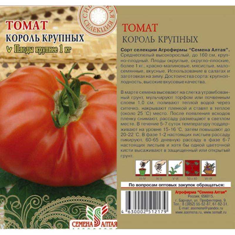 Сердцевидный, розовый, сочный любимец на столе — томат король кинг: полное описание сорта