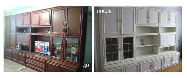 Как я перекрасила советскую стенку. дополнила!!!