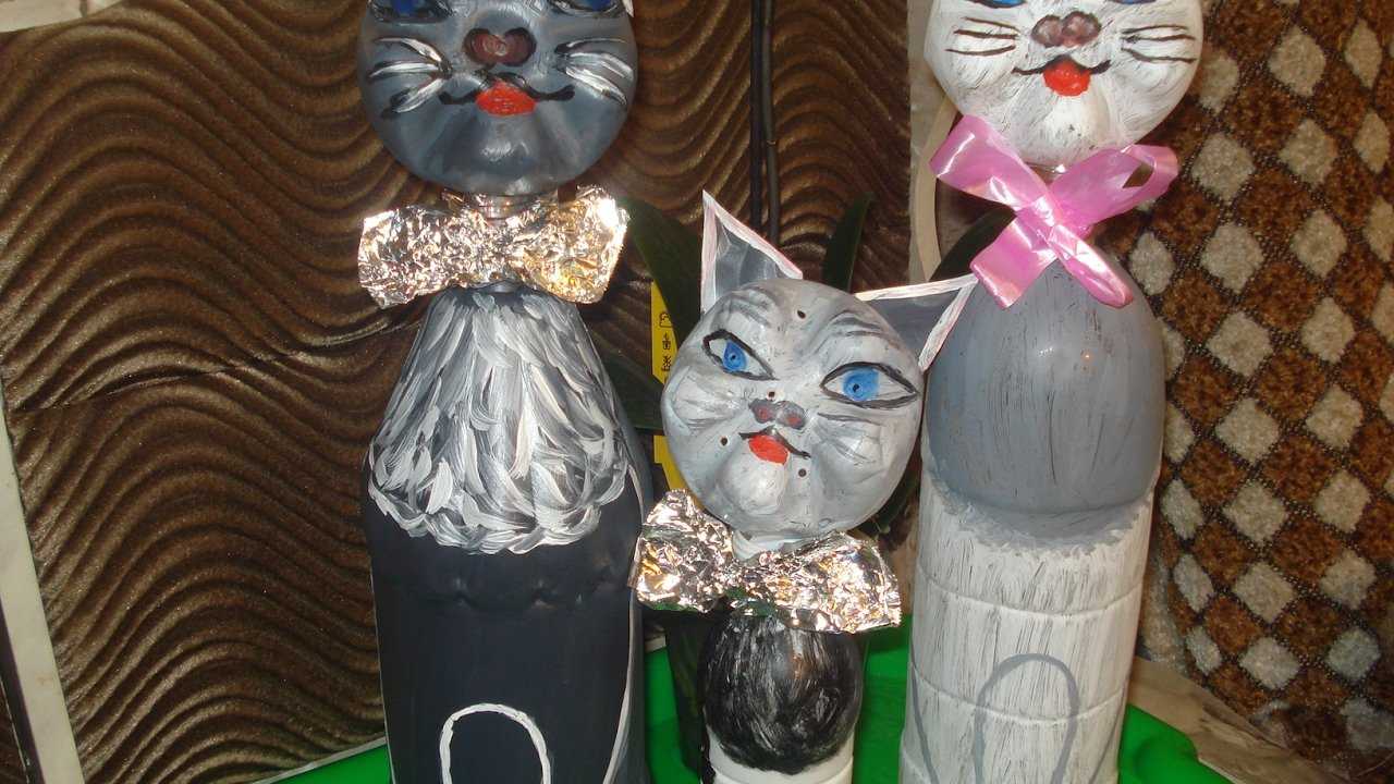 Своими руками из пластиковых бутылок кошка. мастер-класс по изготовлению кошечки из пластиковой бутылки | интерьер и декор